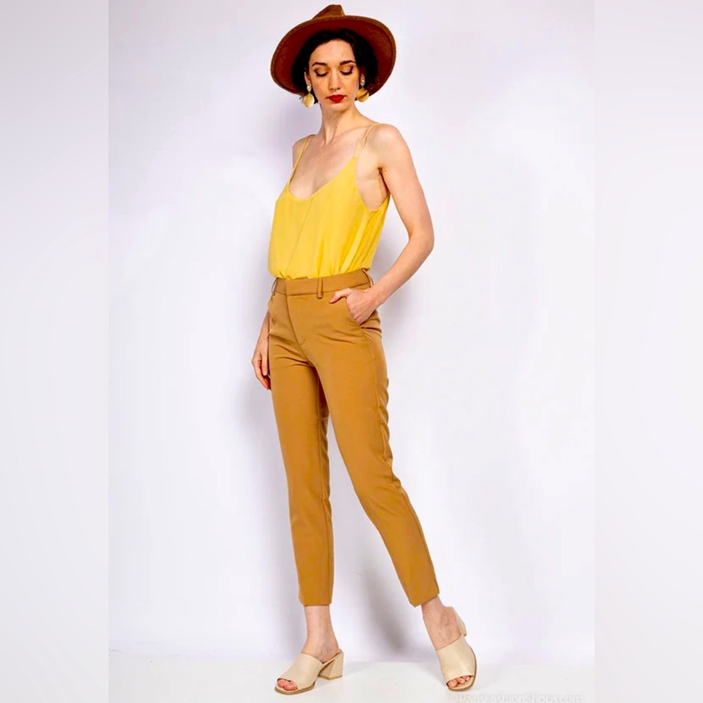 ATTENTIF Paris Natacha Straight Cut Pants / camel